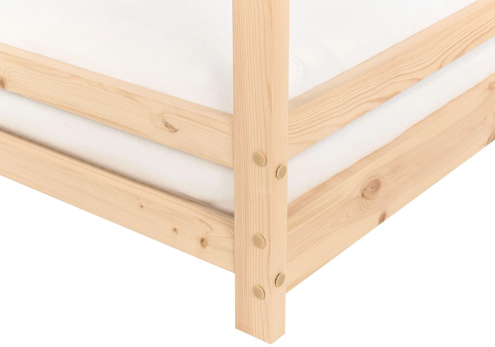 Beliani Vaikiška lova namelis APPY 90 x 200 cm, šviesiai ruda, pušies mediena