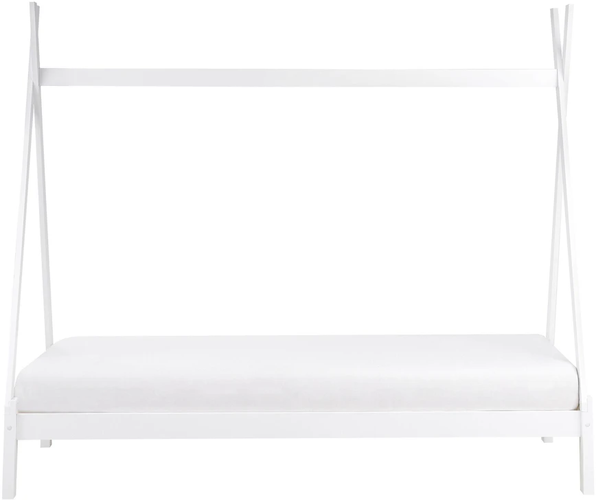 Beliani Vaikiška lova Tipi medinė pušies DEVAY 90 x 200 cm balta