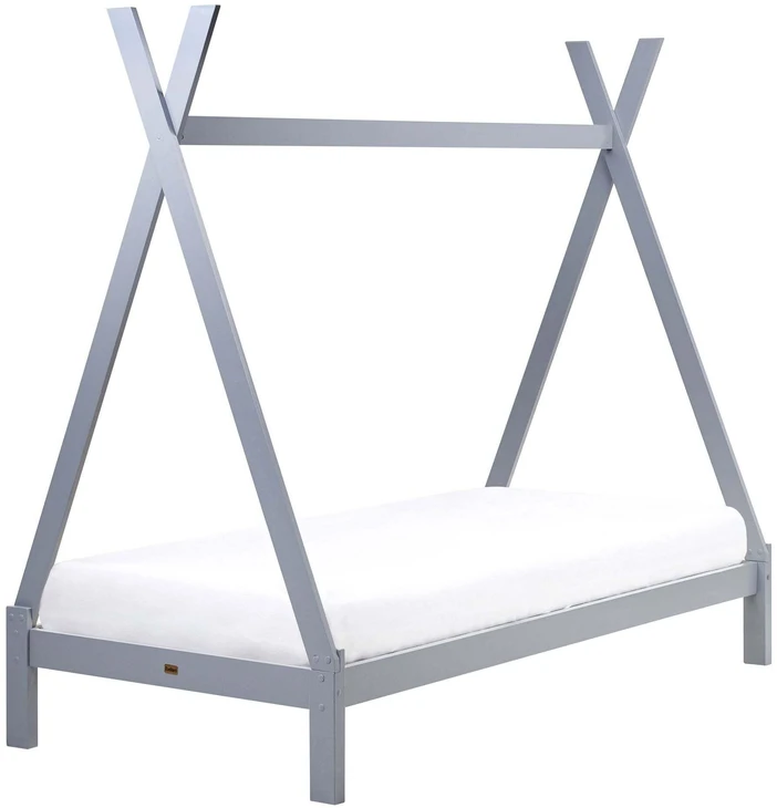 Beliani Vaikiška lova Tipi medis pušis DEVAY 90 x 200 cm Pilka