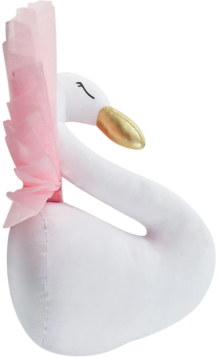 Beliani Vaikiška sienų dekoracija gulbė ODETTA medvilnė 32 cm balta