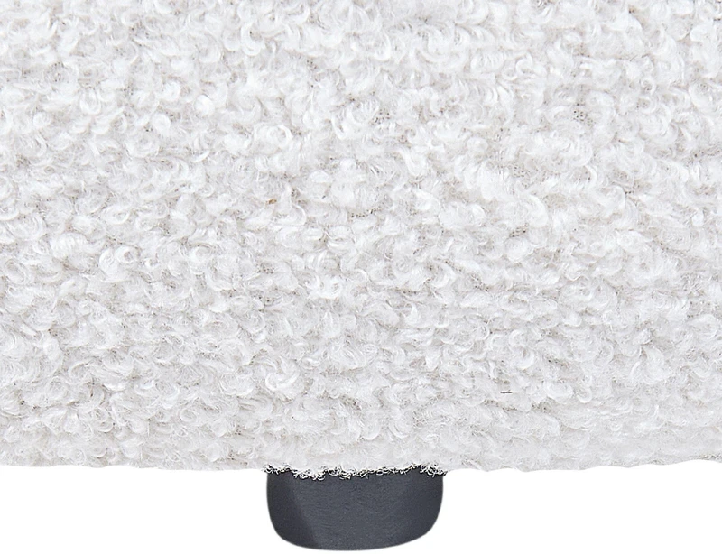 Beliani Vaikiškas fotelis Panda VIBY Boucle baltos spalvos