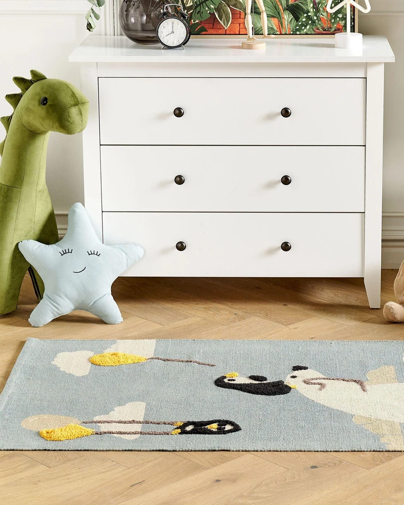 Beliani Vaikiškas kilimas BARUS spalvingas 80 x 150 cm medvilninis