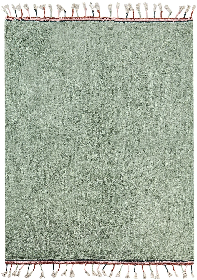Beliani Vaikiškas kilimas CAPARLI šviesiai žalias 140 x 200 cm medvilninis