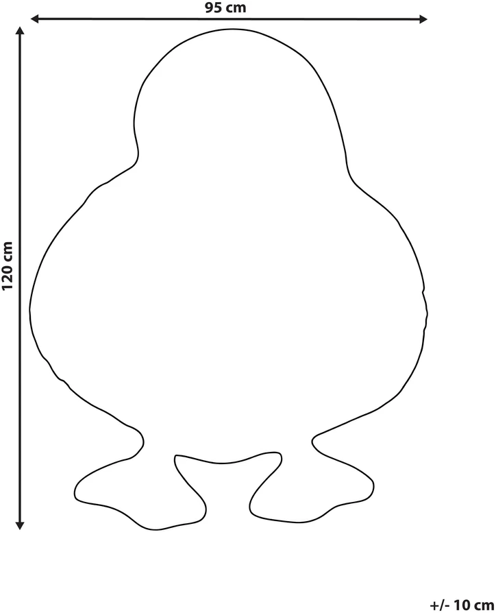Beliani Vaikiškas kilimas DUCKIE geltonas 95 x 120 cm medvilninis