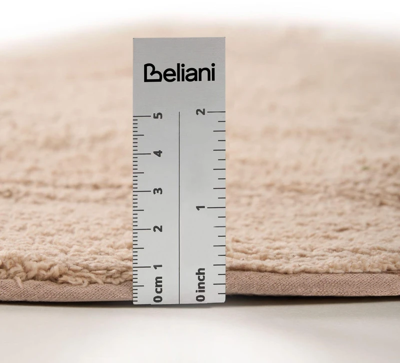 Beliani Vaikiškas kilimas IRINGAL, smėlio spalvos, 120 cm, medvilninis