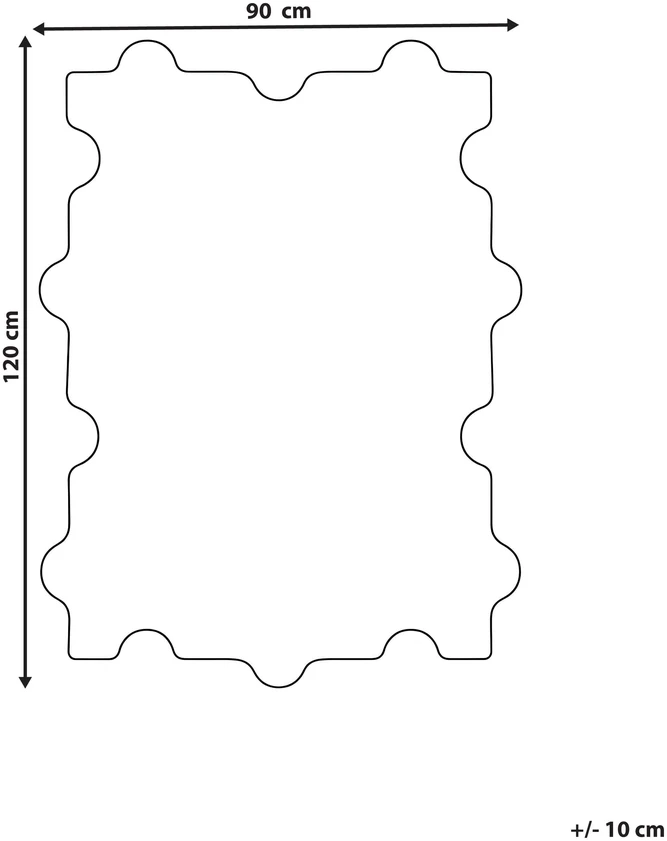 Beliani Vaikiškas kilimas JIGSAW spalvotas 90 x 120 cm medvilninis