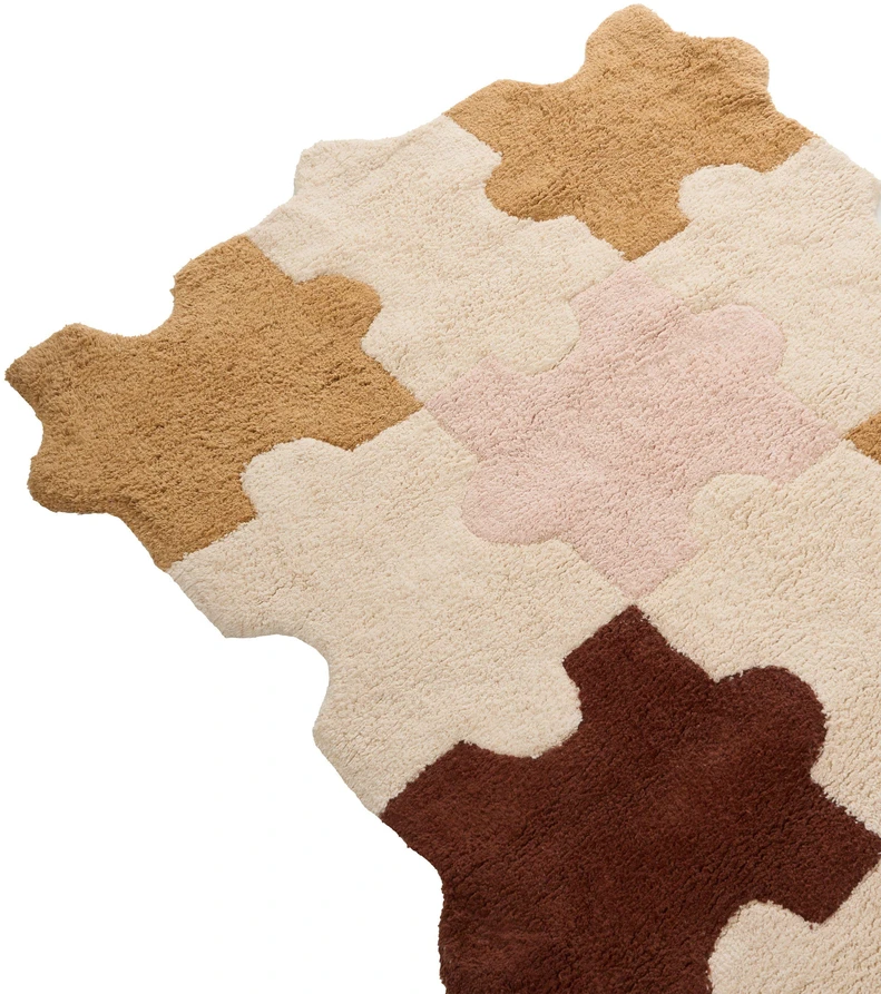 Beliani Vaikiškas kilimas JIGSAW spalvotas 90 x 120 cm medvilninis