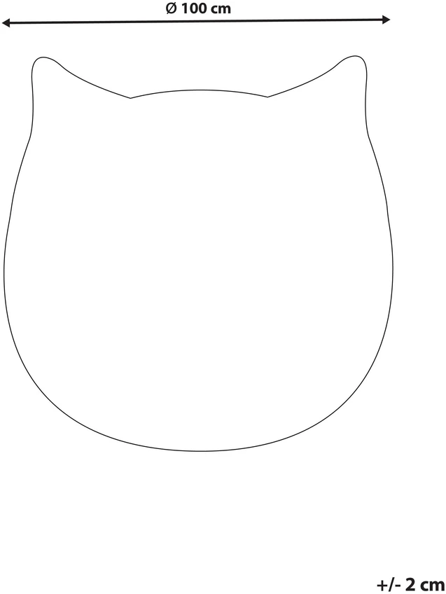 Beliani Vaikiškas kilimas KITTY Baltas ø 100 cm