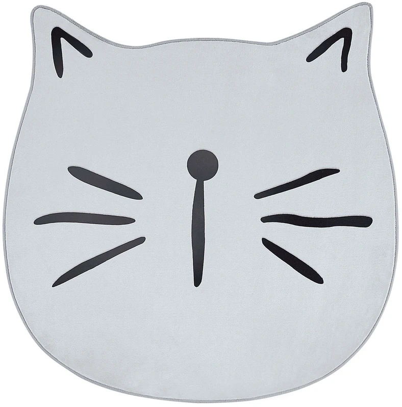 Beliani Vaikiškas kilimas KITTY Pilkas ø 100 cm