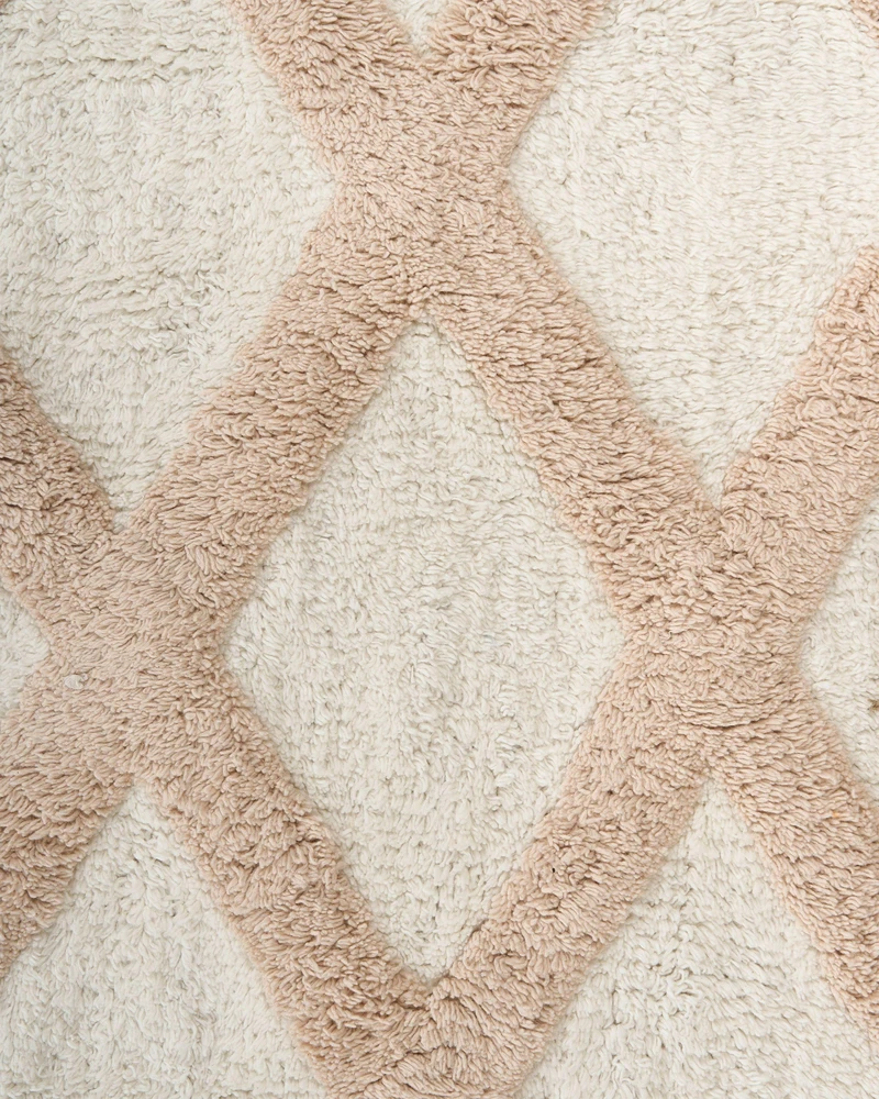 Beliani Vaikiškas kilimas PUNSARI šviesiai smėlio spalvos 60 x 90 cm medvilninis