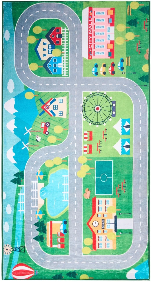 Beliani Vaikiškas kilimas SEBEN Žalias 80 x 150 cm