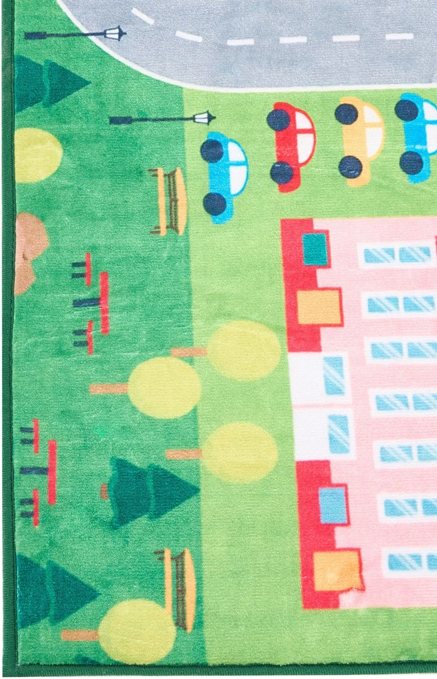 Beliani Vaikiškas kilimas SEBEN Žalias 80 x 150 cm