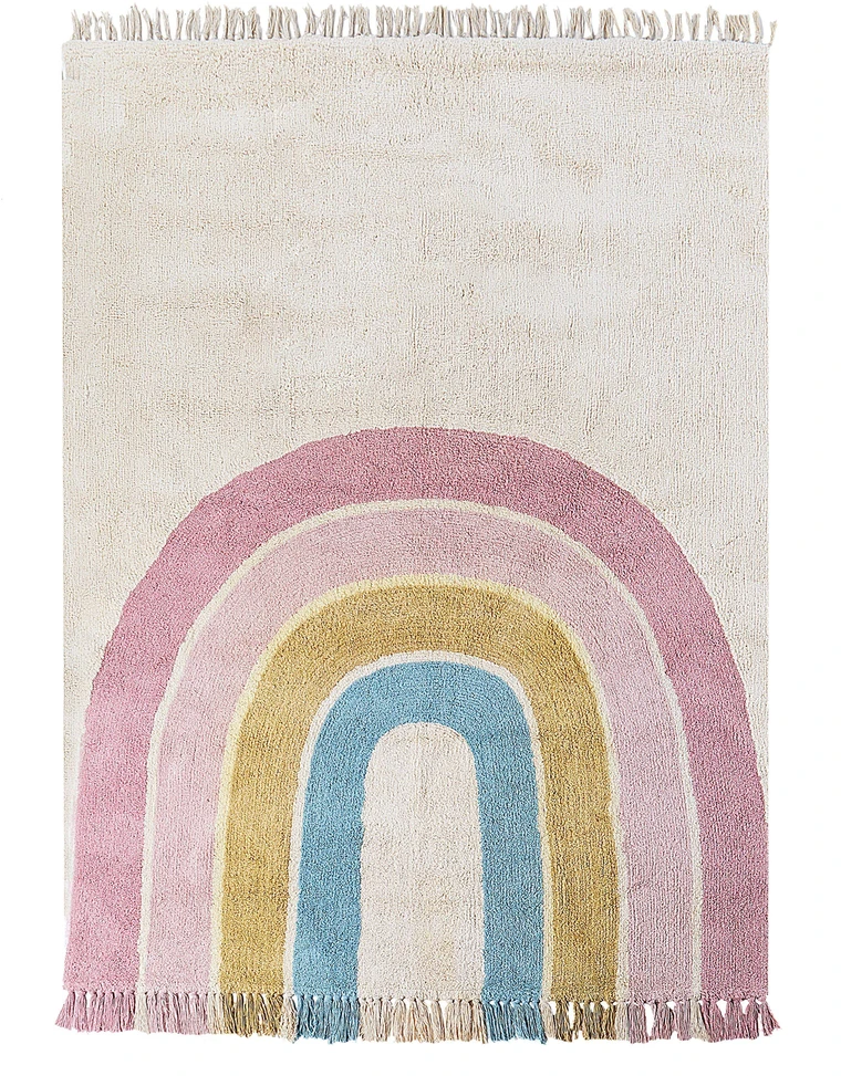 Beliani Vaikiškas kilimas TATARLI spalvotas 140 x 200 cm medvilninis