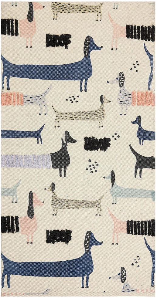 Beliani Vaikiškas kilimas TEMIAJ spalvotas 80 x 150 cm medvilninis