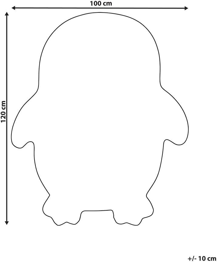 Beliani Vaikiškas kilimas WADDLES pilkas 100 x 120 cm medvilninis