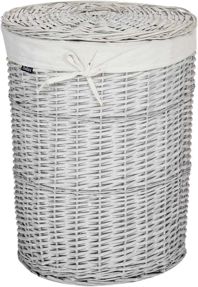 Beliani VAKARI 5 krepšių rinkinys, gluosnis, baltas, 55/89 l