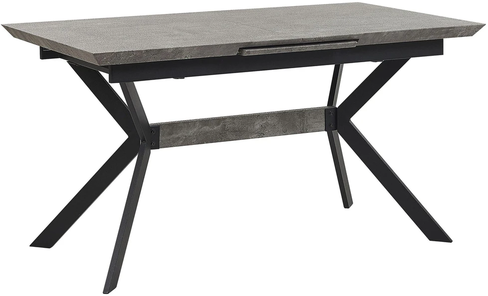 Beliani Valgomasis stalas BENSON šviesiai pilkas, išskleidžiamas 140/180 cm 80 cm