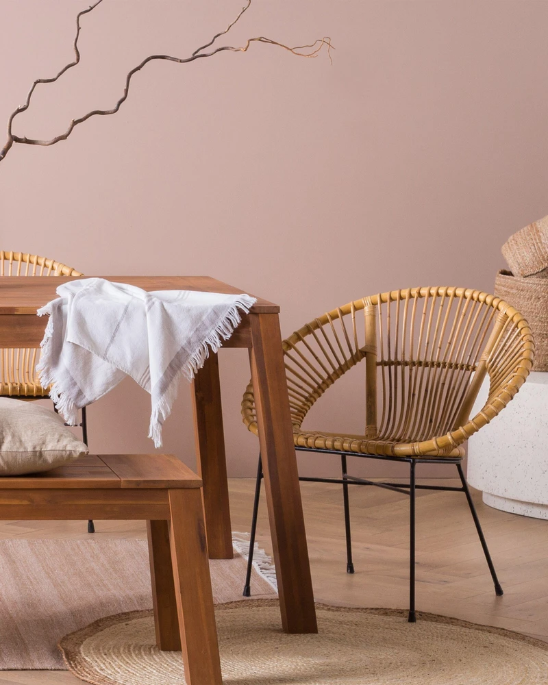 Beliani Valgomojo kėdė SARITA Rattan Natural
