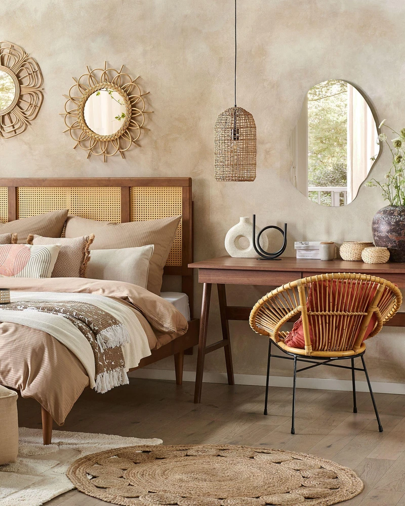 Beliani Valgomojo kėdė SARITA Rattan Natural