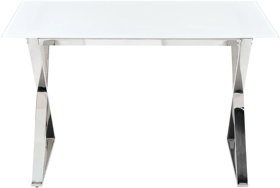 Beliani Valgomojo stalas ATTICA baltas 120 cm 70 cm grūdintas stiklas