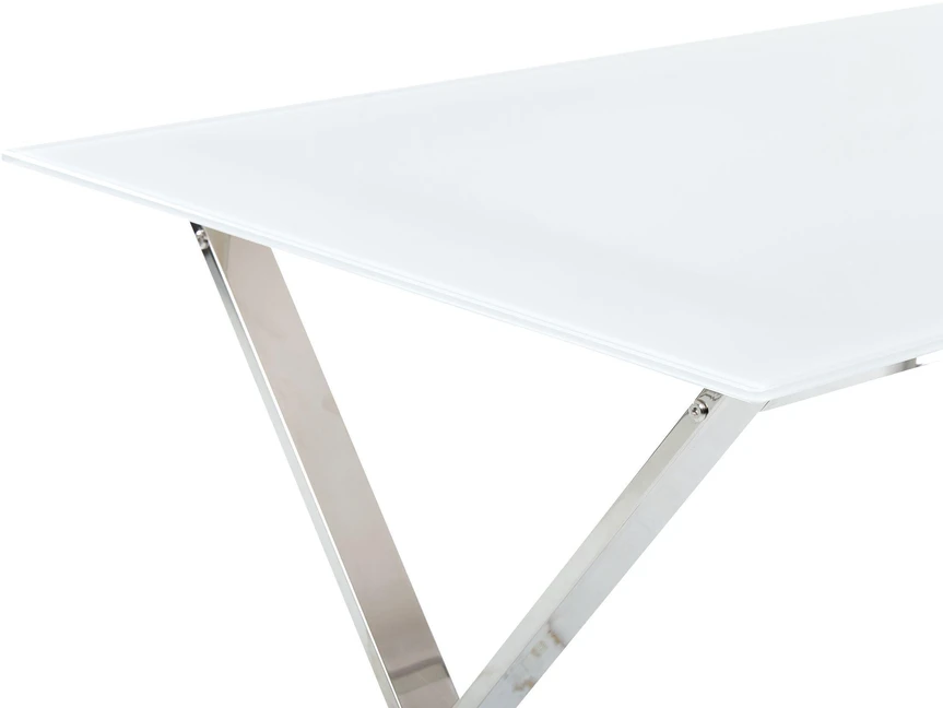 Beliani Valgomojo stalas ATTICA baltas 120 cm 70 cm grūdintas stiklas