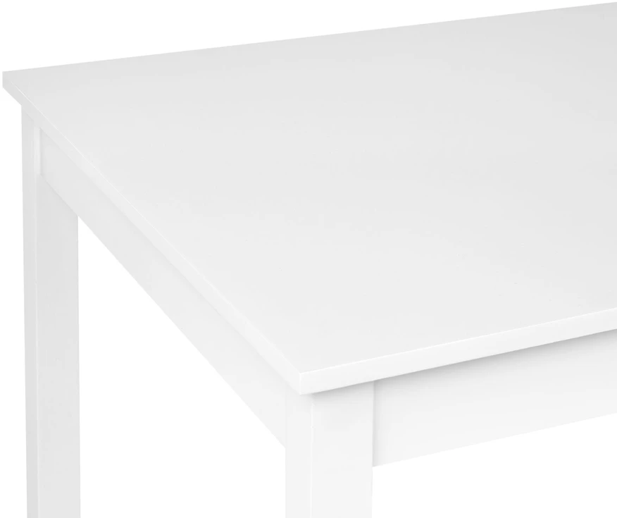 Beliani Valgomojo stalas BARLEE Baltas 120 cm 75 cm tuopos mediena