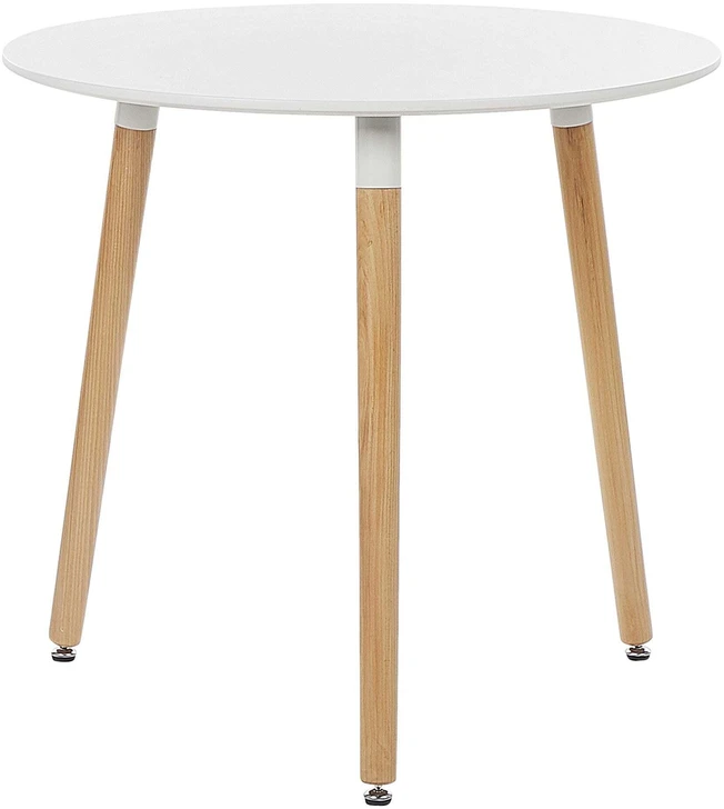 Beliani Valgomojo stalas BOMA baltas 80 cm