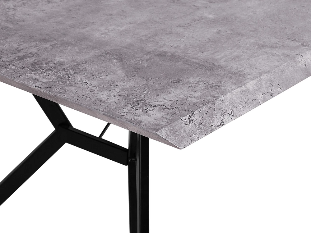 Beliani Valgomojo stalas BUSCOT pilko betono efekto 160 cm 90 cm