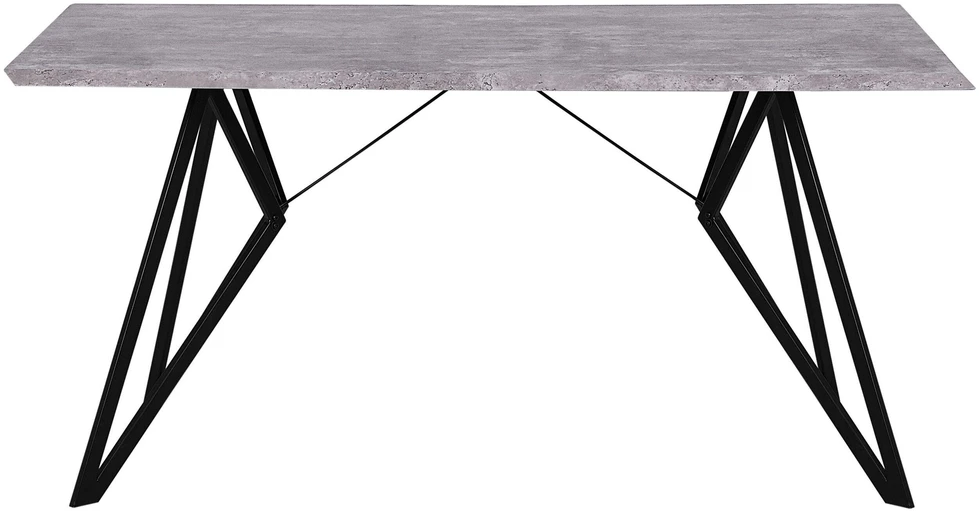 Beliani Valgomojo stalas BUSCOT pilko betono efekto 160 cm 90 cm