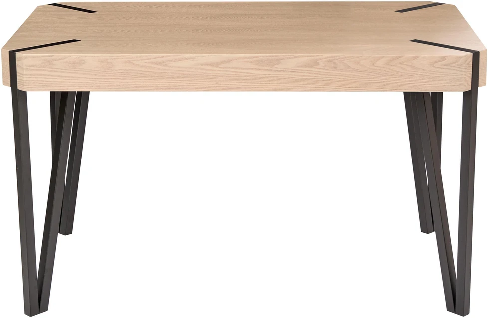 Beliani Valgomojo stalas CAMBELL smėlio pilkos spalvos 130 cm 80 cm