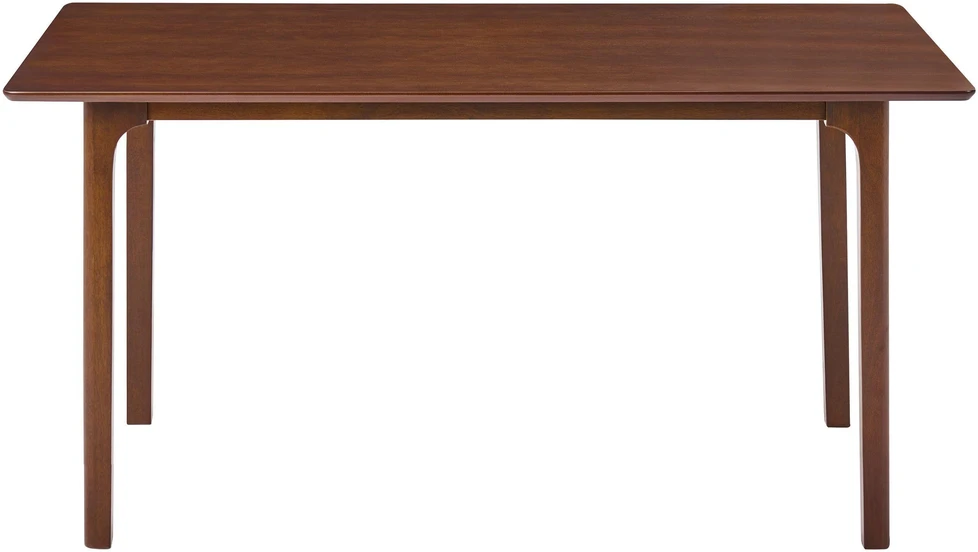 Beliani Valgomojo stalas DELMAS tamsaus uosio spalvos 160 cm 90 cm