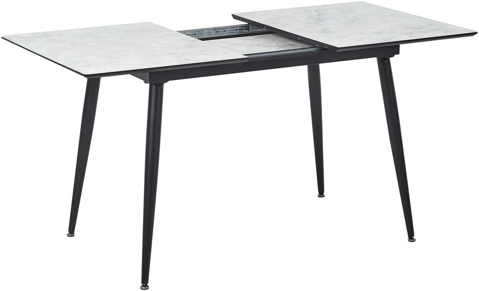Beliani Valgomojo stalas EFTALIA baltas marmuras 120/150 cm 80 cm