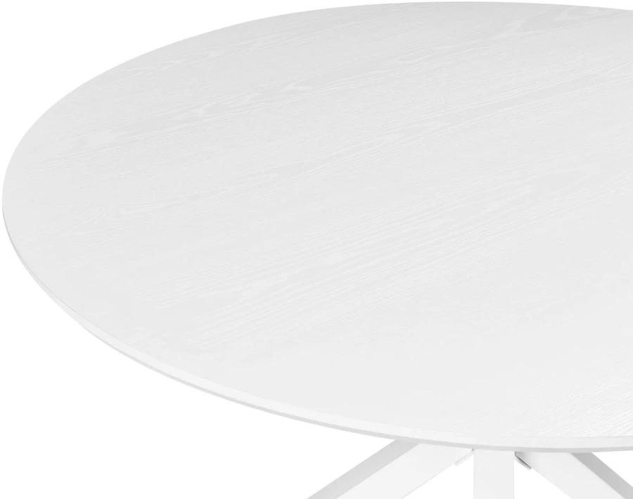 Beliani Valgomojo stalas FITZROY, baltas, 120 × 120 cm