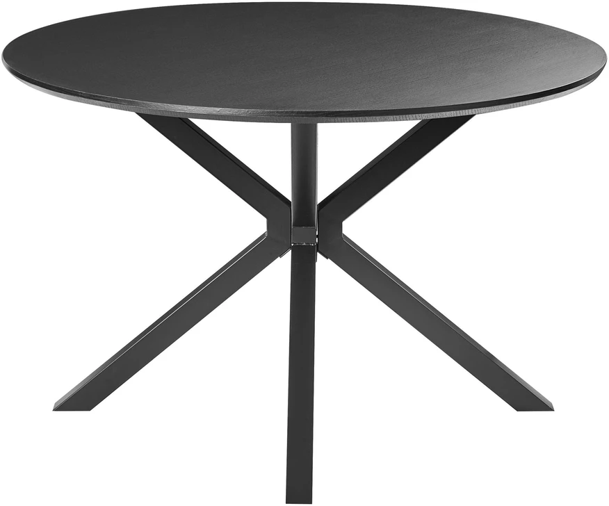 Beliani Valgomojo stalas FITZROY juodas 120 cm