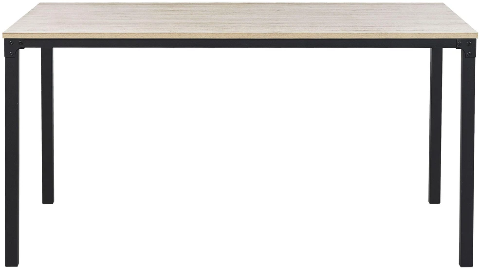 Beliani Valgomojo stalas HOCKLEY šviesiai rudas 150x90 cm