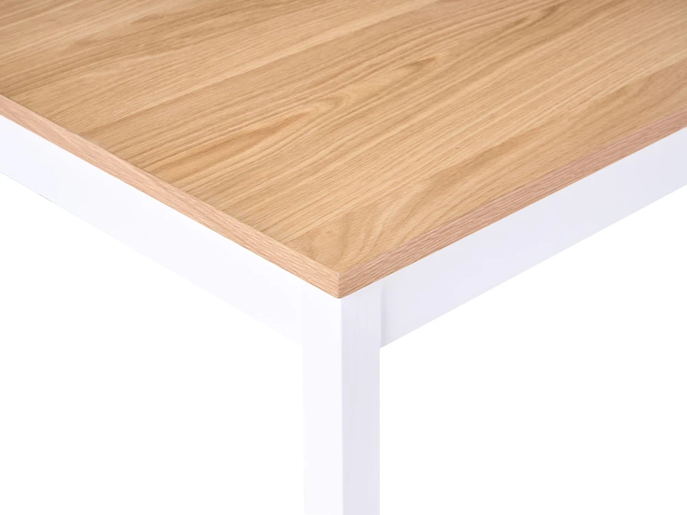 Beliani Valgomojo stalas HOUSTON šviesaus ąžuolo spalvos 125 cm 75 cm