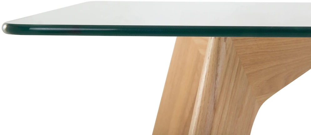 Beliani Valgomojo stalas HUDSON II, skaidrus, 180x90 cm, stiklinis
