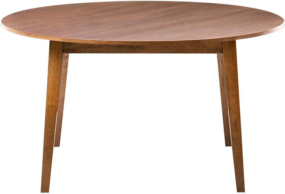 Beliani Valgomojo stalas HUNTLEY, tamsaus ąžuolo spalvos, 140 cm