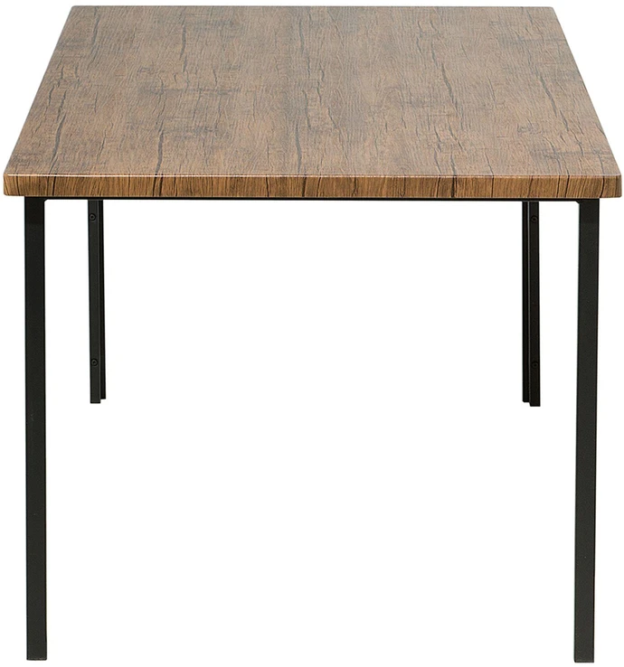 Beliani Valgomojo stalas LAREDO, tamsiai rudas, 150 × 90 cm