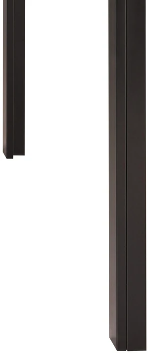 Beliani Valgomojo stalas LAVOS, juodas, 120 cm x 80 cm, grūdintas stiklas
