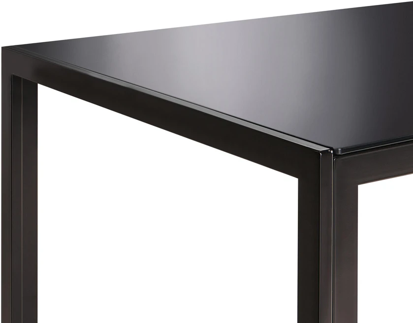 Beliani Valgomojo stalas LAVOS, juodas, 120 cm x 80 cm, grūdintas stiklas