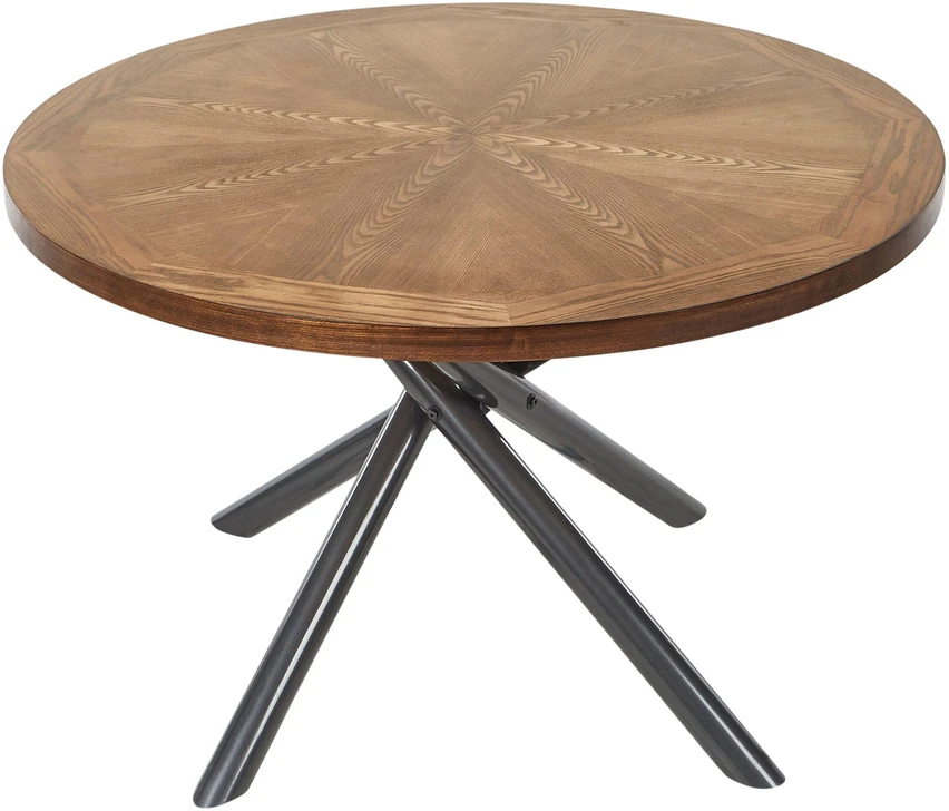 Beliani Valgomojo stalas LORENZO, uosio ruda spalva, 120 cm