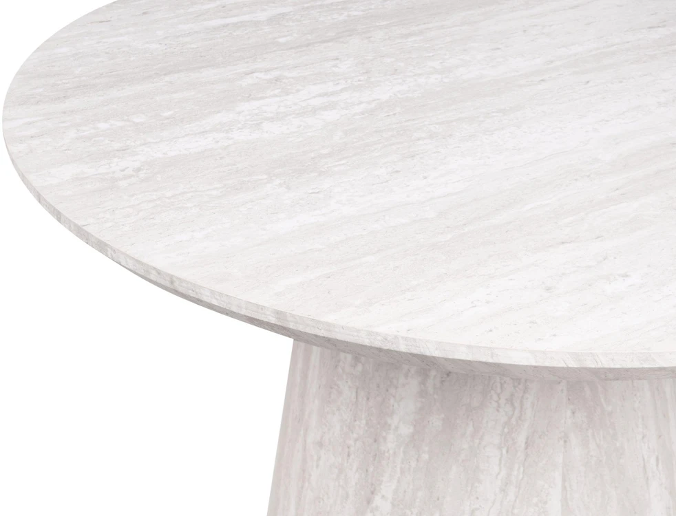 Beliani Valgomojo stalas LUMAN travertino efektas 220 cm 95 cm