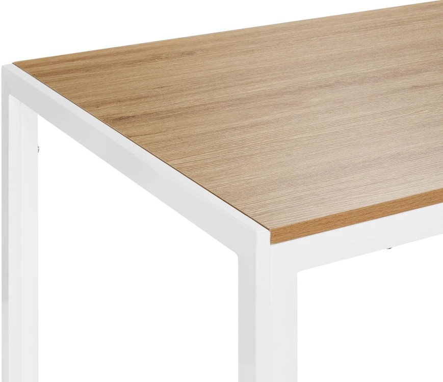 Beliani Valgomojo stalas MANN rudas/baltas 120 cm 80 cm