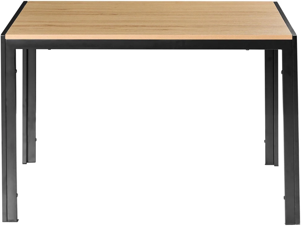 Beliani Valgomojo stalas MANN rudas/juodas 120 cm 80 cm