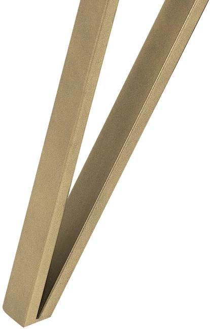 Beliani Valgomojo stalas MOLDEN marmuro imitacija/auksinis 150 cm 80 cm
