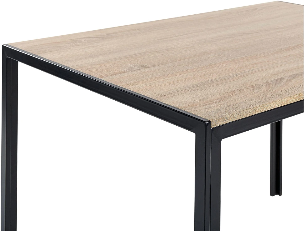 Beliani Valgomojo stalas NEWFIELD šviesiai rudas 120 cm 80 cm