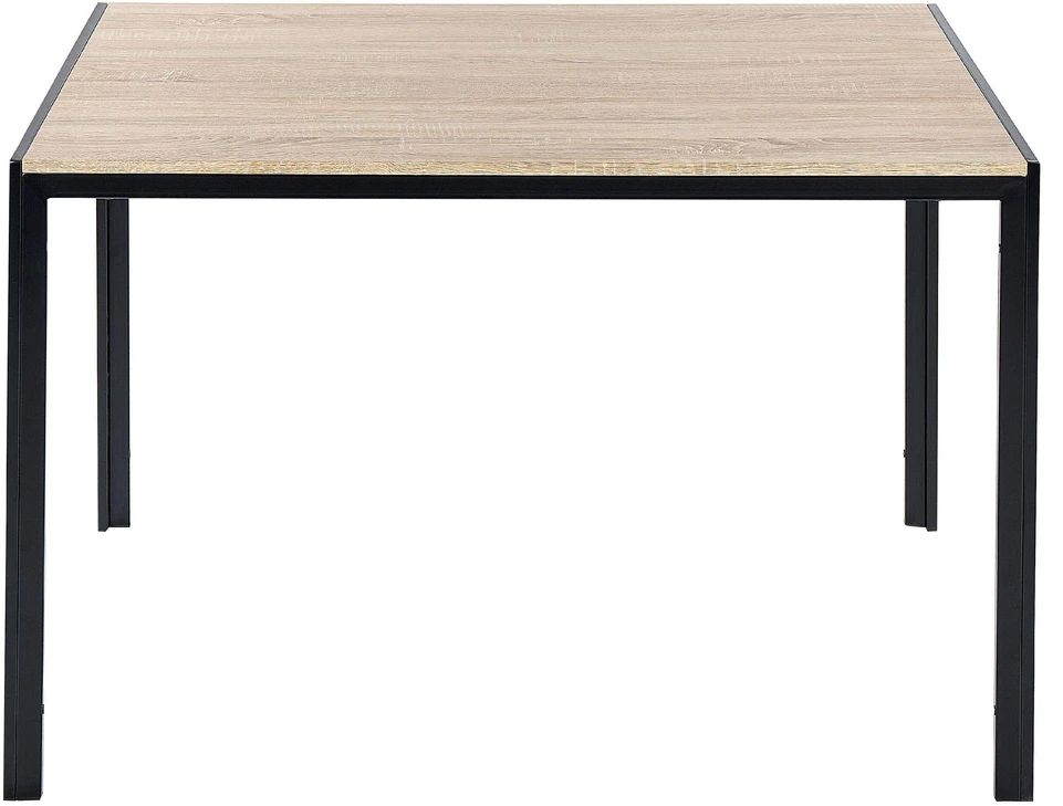 Beliani Valgomojo stalas NEWFIELD šviesiai rudas 120 cm 80 cm