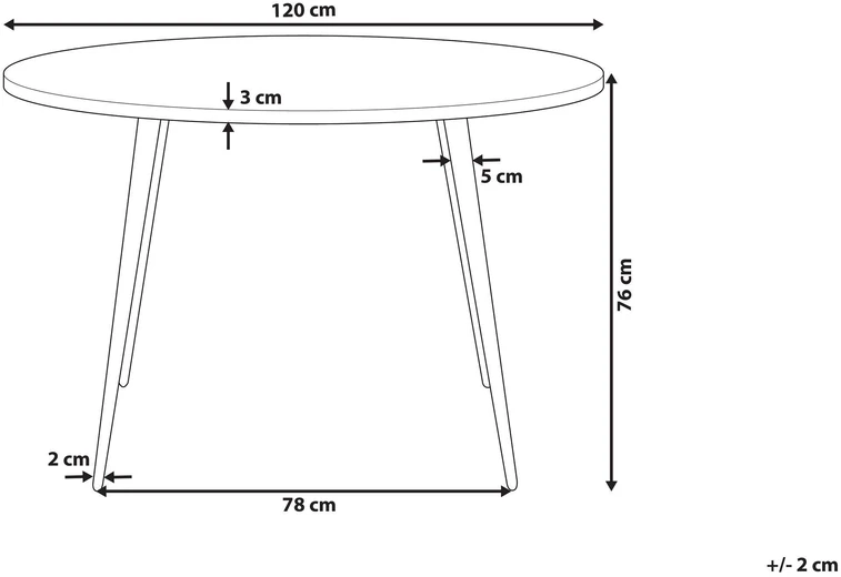 Beliani Valgomojo stalas ODEON baltas marmuras 120 cm