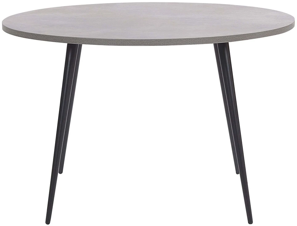 Beliani Valgomojo stalas ODEON Pilkas betono efektas 120 cm 120 cm